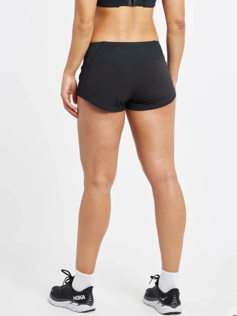Oiselle Mac Roga Athletic Running Yoga Shorts Black Size 6